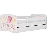 KINDERBETT Emily mit Schublade und Matratze, Weiß 80x180 cm - Hellrosa, Holzwerkstoff (180/80cm) - WFL GROUP