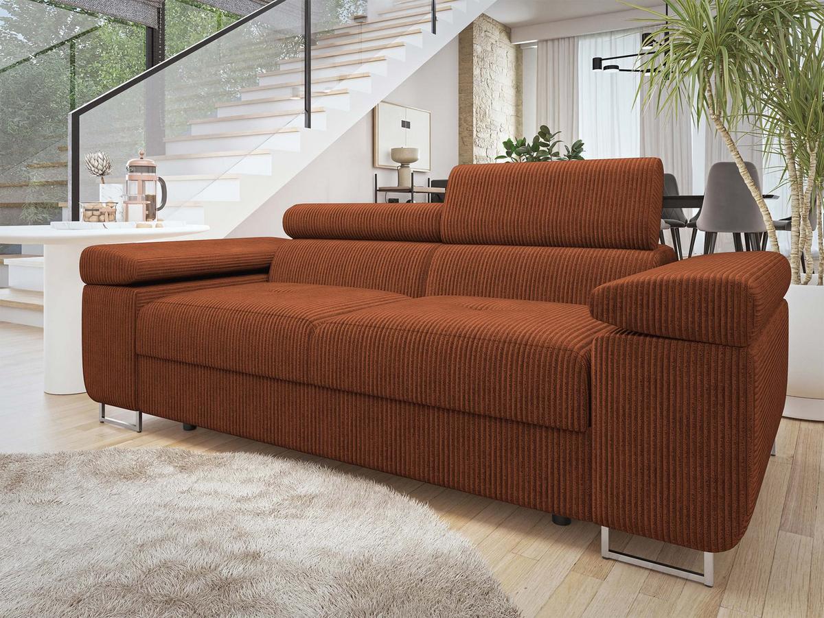 SOFA Torezio 2 Cord - Braun, Holz/Textil (198/90/102cm) - MIRJAN24
