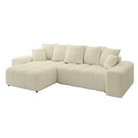 ECKSOFA Ottomane links ENIL-L 297x189x68 Beige Bouclé - Hellbraun/Creme, Holzwerkstoff/Kunststoff (297/189cm) - ALTDECOR