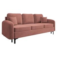 SCHLAFSOFA Venice - Schwarz/Rosa, Holz/Textil (225/96/94cm) - MIRJAN24