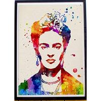 POSTER Frida A4 Schwarzer Rahmen - Schwarz, Papier (29.7/5/21cm) - Nacnic