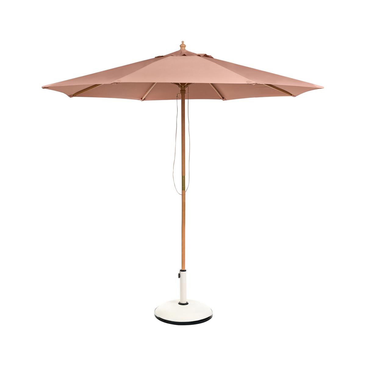 MARKTSCHIRM 270 cm Braun Toscana - Hellbraun/Braun, Holz (270/270cm) - Beliani