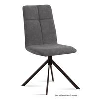 ESSZIMMERSTUHL (2er-Set) Drona 47x92x60 Schwarz/Grau - Schwarz/Grau, Kunststoff (60/92/47cm) - 58aufmkessel