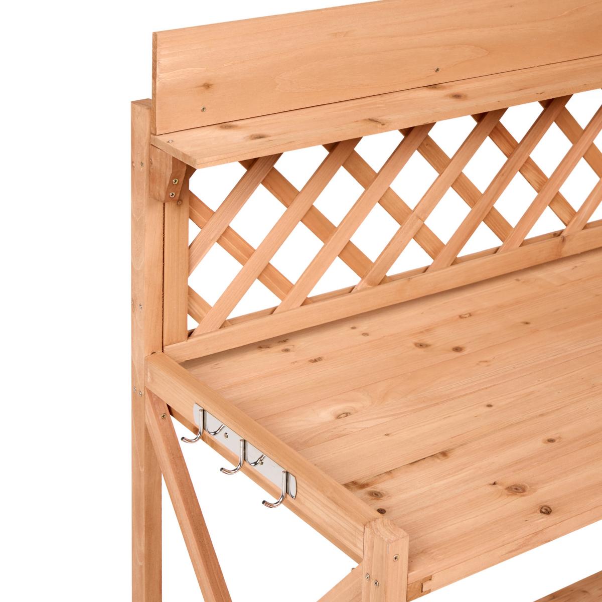 PFLANZTISCH 115/116 cm Tannenholz Hellbraun Sperlinga - Hellbraun/Braun, Holz - Beliani