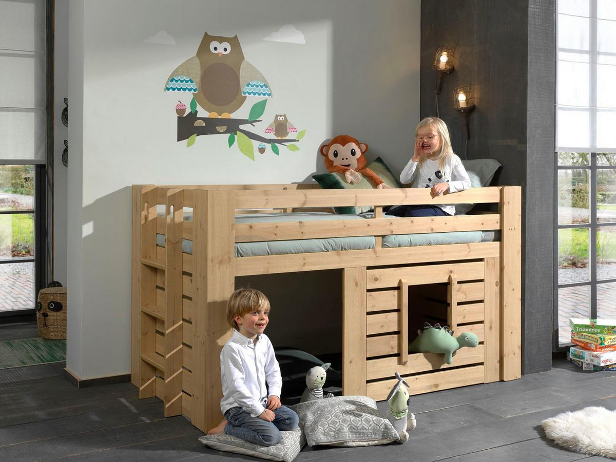 HOCHBETT Katha 215x115x97 aus Massivholz in Kiefer - Kieferfarben, Holz (90/200cm) - 58aufmkessel