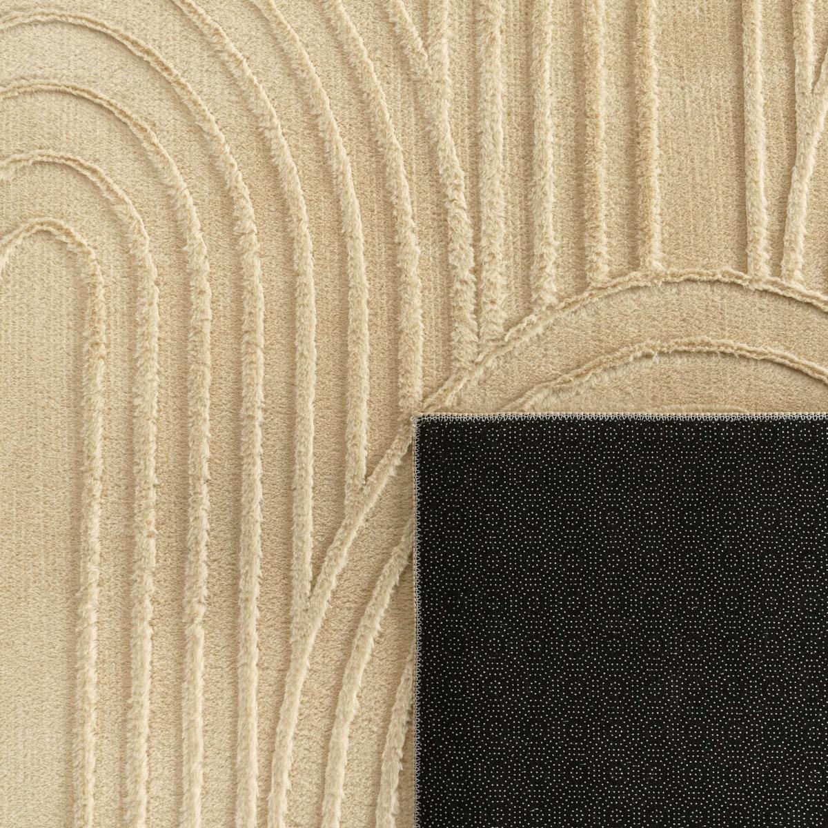 KURZFLORTEPPICH, mit Struktur, aus Polyester, Beige, 200 x 280 cm - Beige, Textil (280/200cm) - KADIMA DESIGN