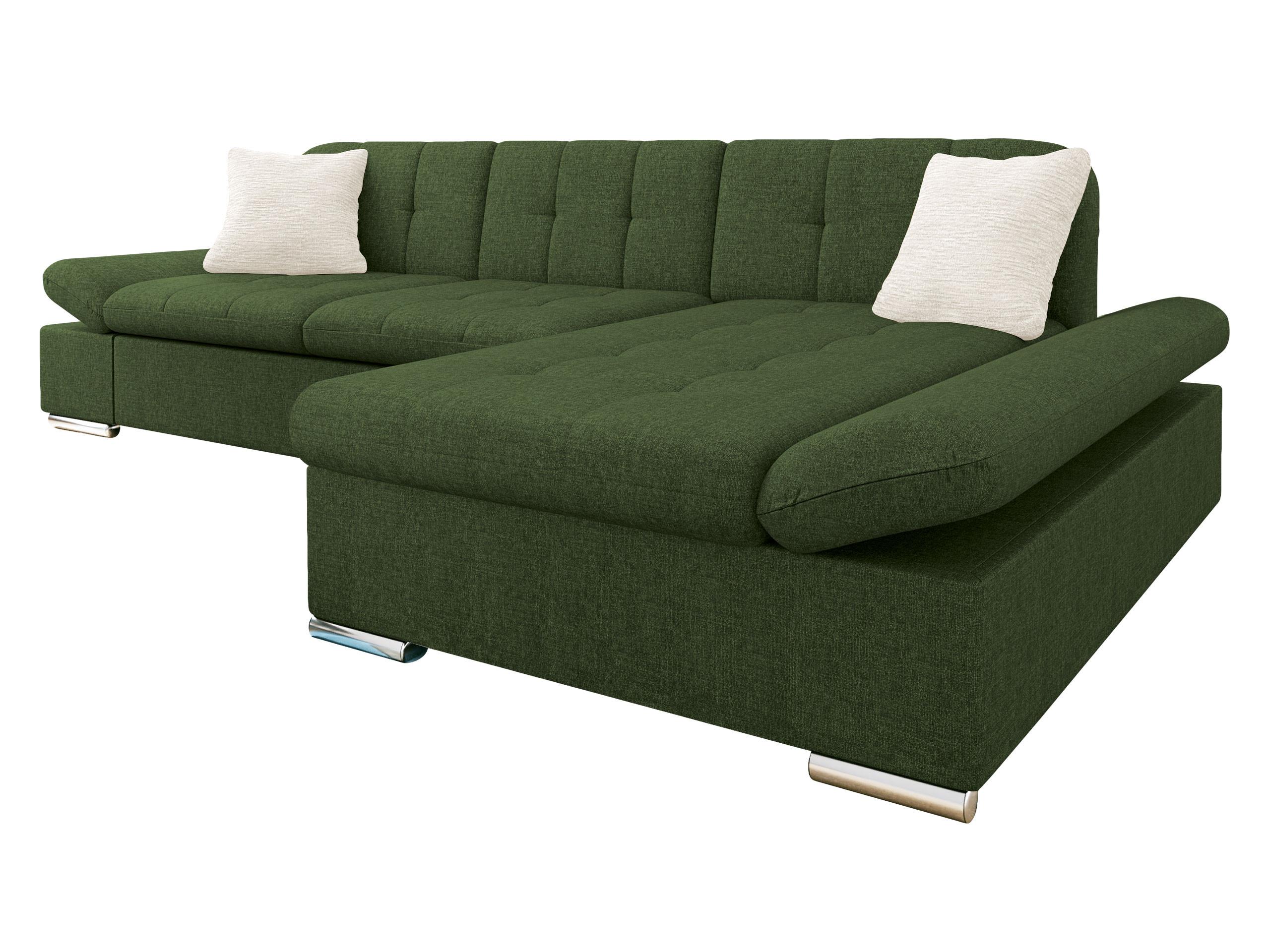 ECKSOFA Montana Premiumi, Seite: Rechts - Beige/Grün, Holz/Textil (278/161cm) - MIRJAN24