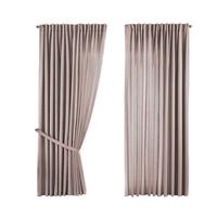 SCHLAUFENGARDINE 2ER SET »Jena« HxB 250x300 cm Taupe - Taupe, Textil (300/250cm) - Gardinenbox