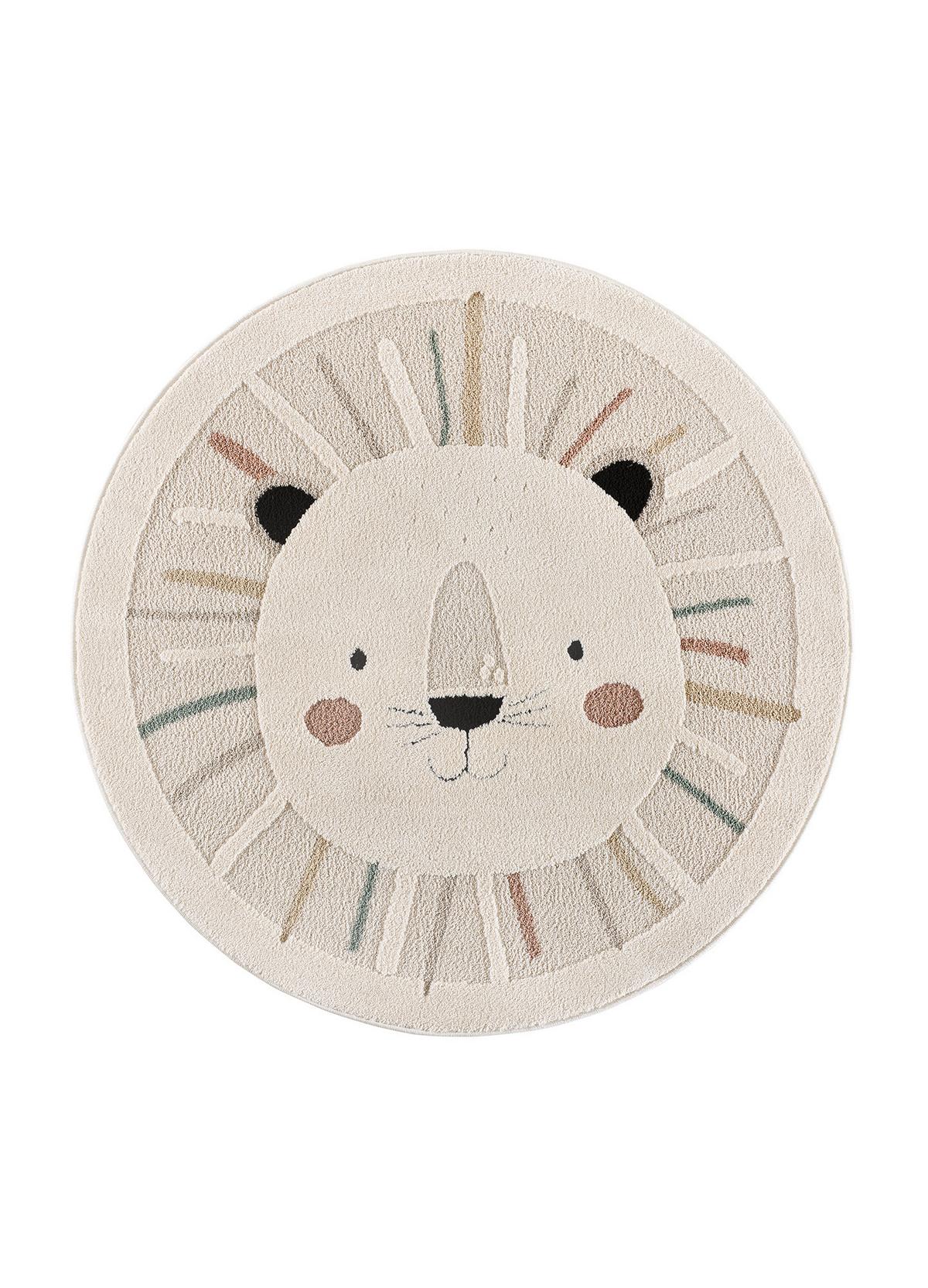 KINDERTEPPICH Weiß Clown 120/120 cm - Weiß, Textil (120/120cm) - Atticgo