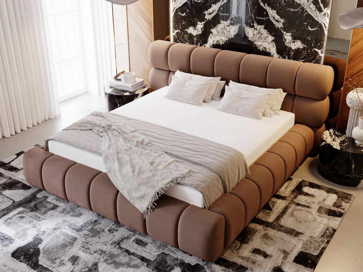 POLSTERBETT Mellow 160x200 Braun - Braun, Textil (160/200cm) - Graingold
