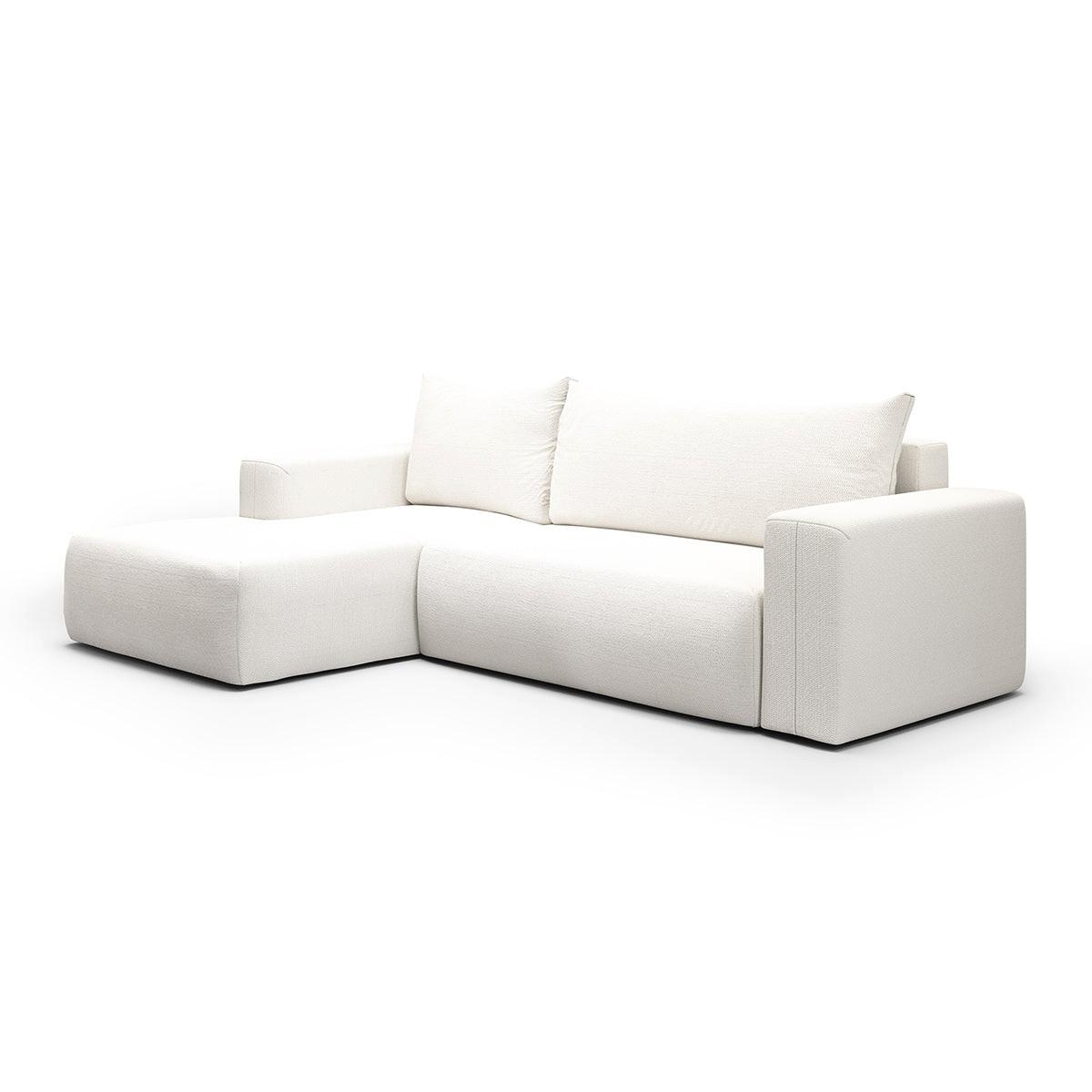 ECKSOFA Bliss 3 Sitzplätze Écru - Weiß, Holz (268/163cm) - Petits-meubles