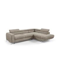 ECKSOFA Marios Mit Schlaffunktion - Hellbraun, Holzwerkstoff/Textil (202/260cm) - Fun Möbel