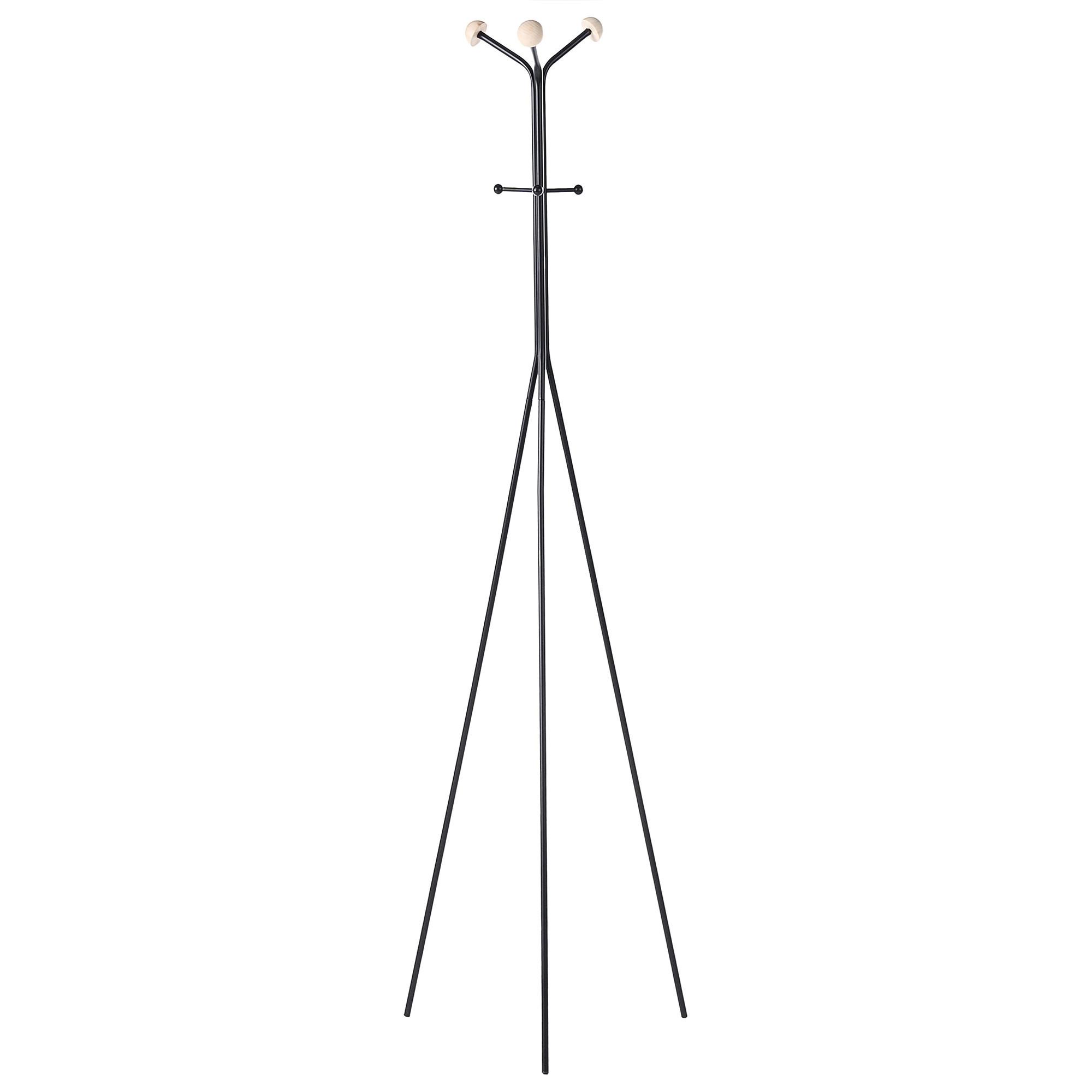GARDEROBENSTÄNDER Schwarz Arnot - Schwarz, Metall (50/176/50cm) - Beliani