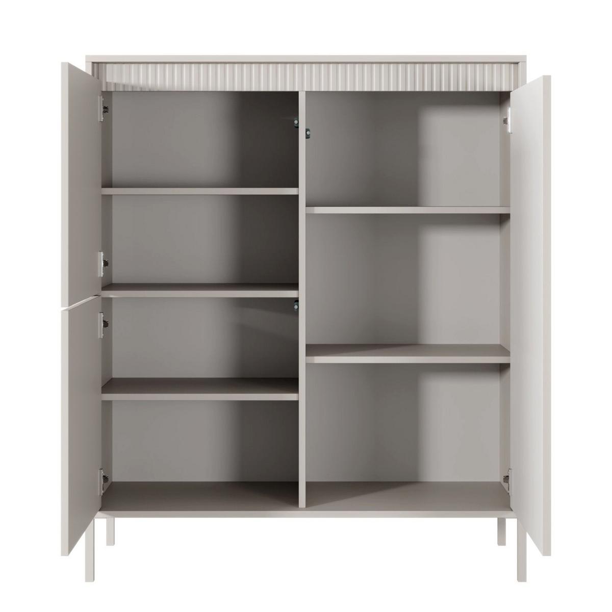 HIGHBOARD Falsetto Beige 104 cm - Beige, Holzwerkstoff/Metall (104/103.5/39.5cm) - Selsey