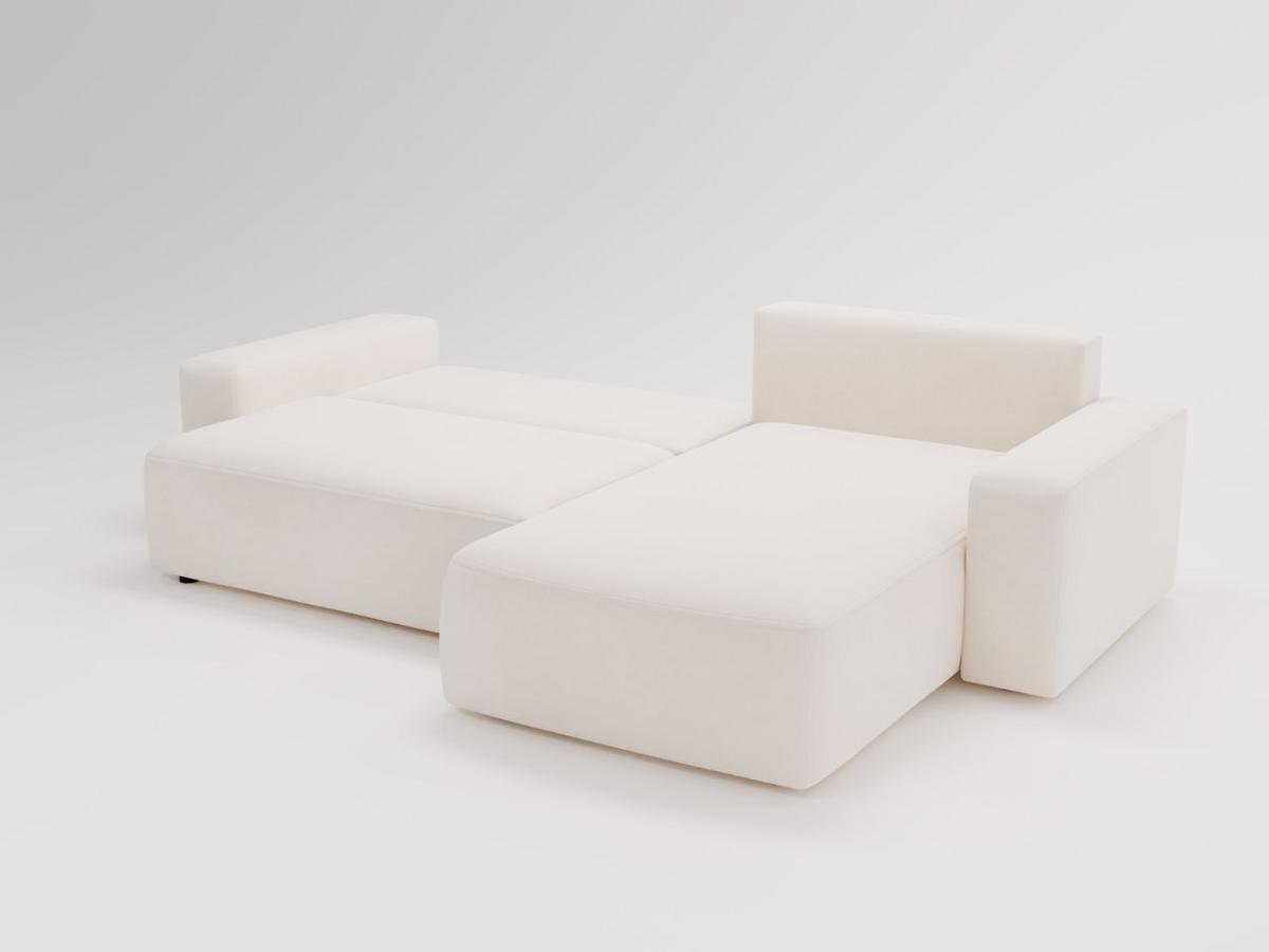 ECKSOFA Tazones Creme Rechts - Creme, Holz/Kunststoff (250/165cm) - Graingold