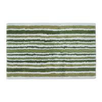 BADEMATTE 50/80 cm gestreift, Baumwolle - Grün, Textil (50/80cm) - Homescapes