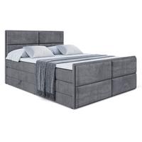 BOXSPRINGBETT AURA-Z KING - 140 x 200 - H3/H4 - Dunkelgrau - Dunkelgrau, Holzwerkstoff (140/200cm) - ALTDECOR
