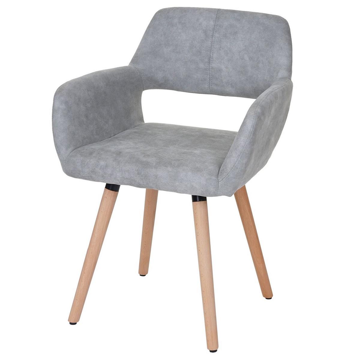 ESSZIMMERSTUHL Beton Dekor 6er-Set - Grau, Holz (56/78/57cm) - MCW