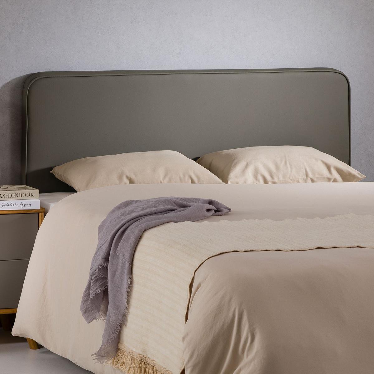 KOPFTEIL NAOFE 120x190 cm grau - Grau, Textil (120/68/6cm) - IDIMEX