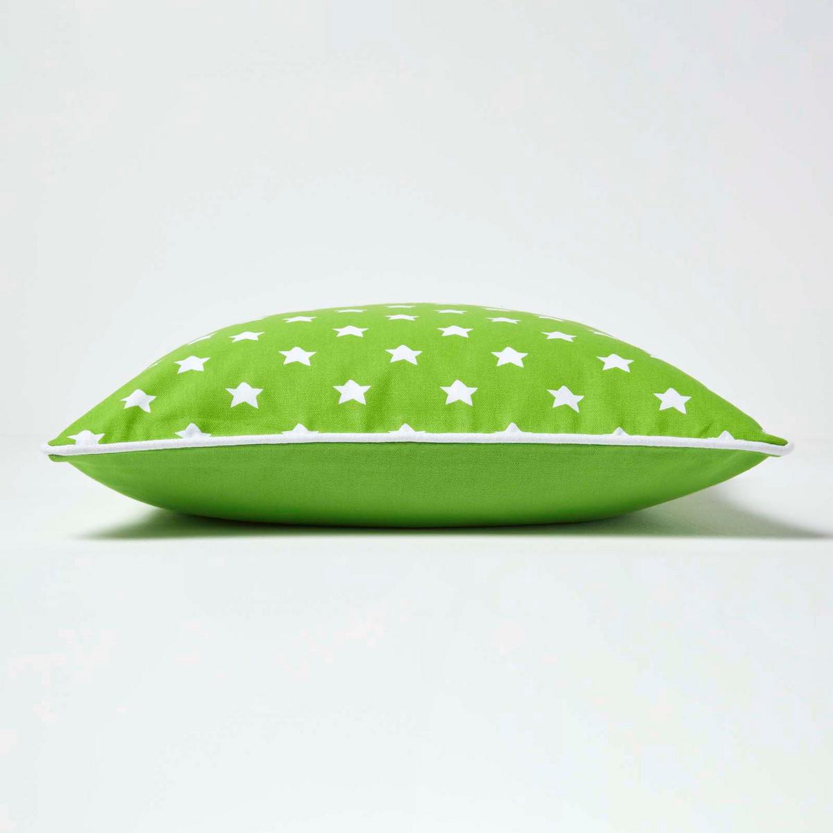 KISSENHÜLLE Sterne 45/45 cm, 100% Baumwolle - Grün, Textil (45/45cm) - Homescapes