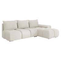 ECKSOFA Bestii, Seite: Rechts - Creme/Schwarz, Holz/Kunststoff (270/183cm) - MIRJAN24