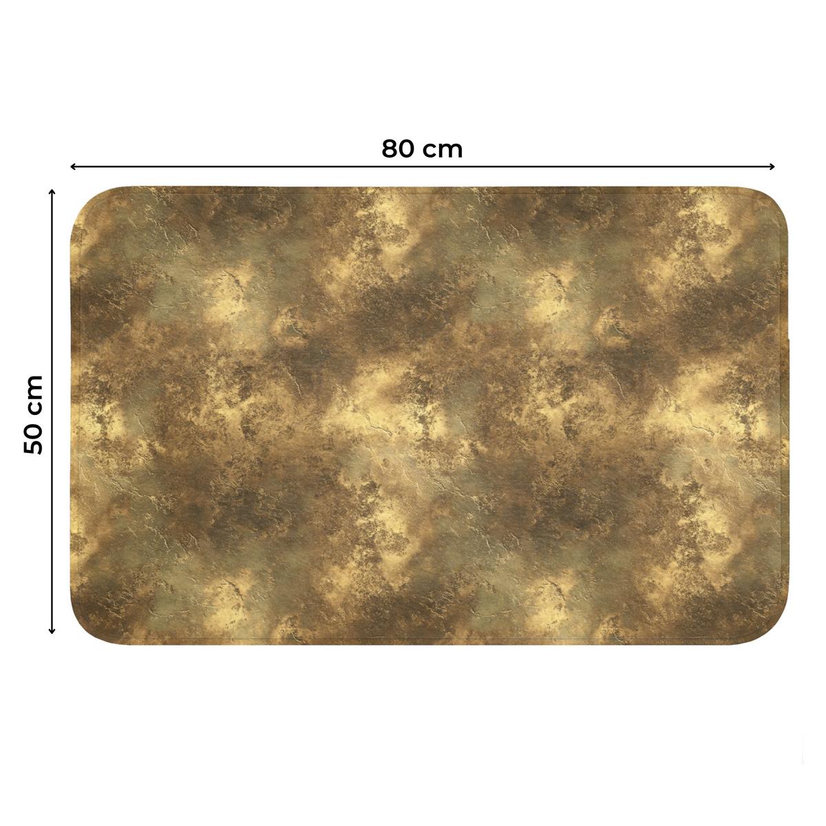 WC-VORLEGER Antik - Metallic-Look - Gold Toilettenteppich 80x50 cm - Goldfarben, Textil (80/1cm) - OnlyWow