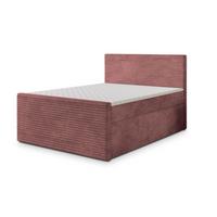 BOXBETT NOLEN 180x200 cm mit Matratze und Topper - Rosa - Rosa, Holz (180/200cm) - MASSENO