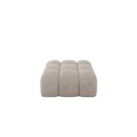 POUF OLEA-PUF 91x87x44 cm Beige Velours Modular Sitzhocker - Beige/Schwarz, Holzwerkstoff/Kunststoff (91/44/87cm) - ALTDECOR