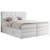 BOXSPRINGBETT ERNI KING 140/200 Weiß Kunstleder - H3 - Weiß, Holz/Textil (140/200cm) - MKS