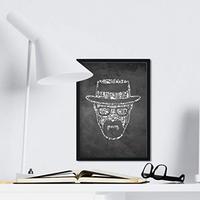 POSTER Breaking Bad – Heisenberg, Schwarz-Weiß A4 Rahmenlos - Klar, Papier (29.7/5/21cm) - Nacnic