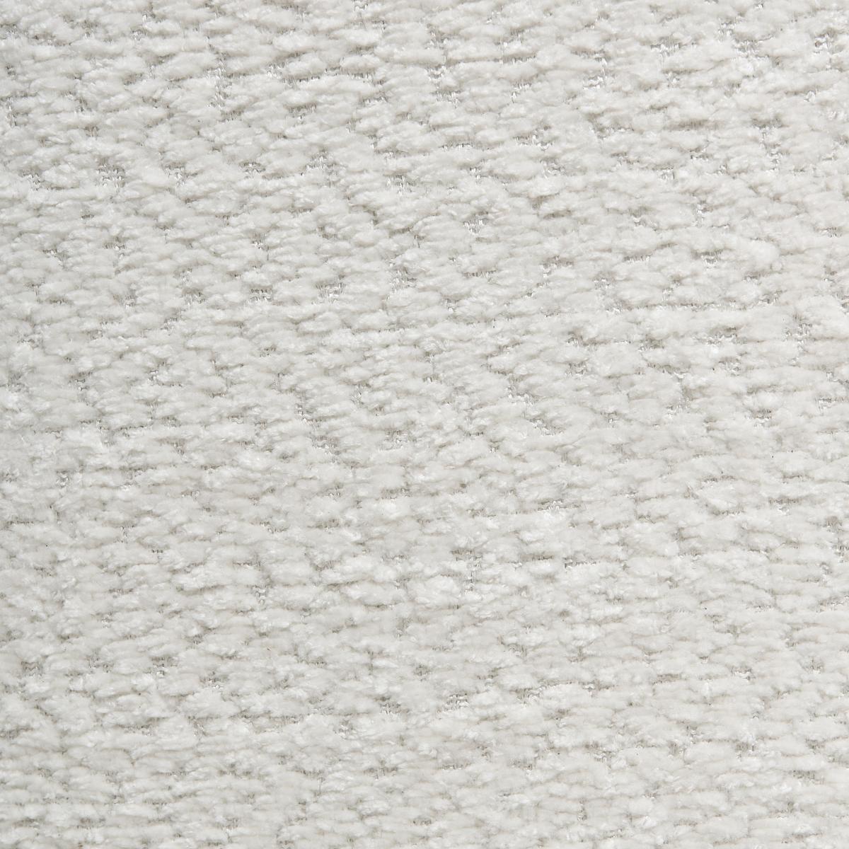 DREHSESSEL Chenillegewebe Cremeweiß Kuolpa - Weiß, Textil (67/69/75cm) - Beliani