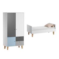 BABYZIMMER 2-teilig blau - Blau, Holzwerkstoff (144.5/97/75cm) - Petits-meubles
