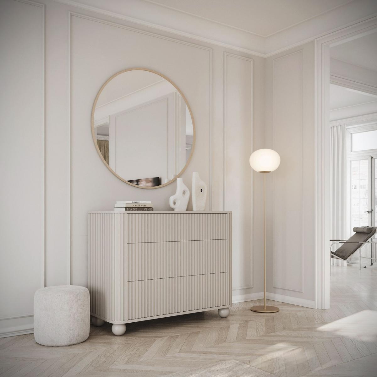 KOMMODE Arvello Greige 93 cm - Taupe, Holz/Holzwerkstoff (93.2/83.8/38cm) - Selsey