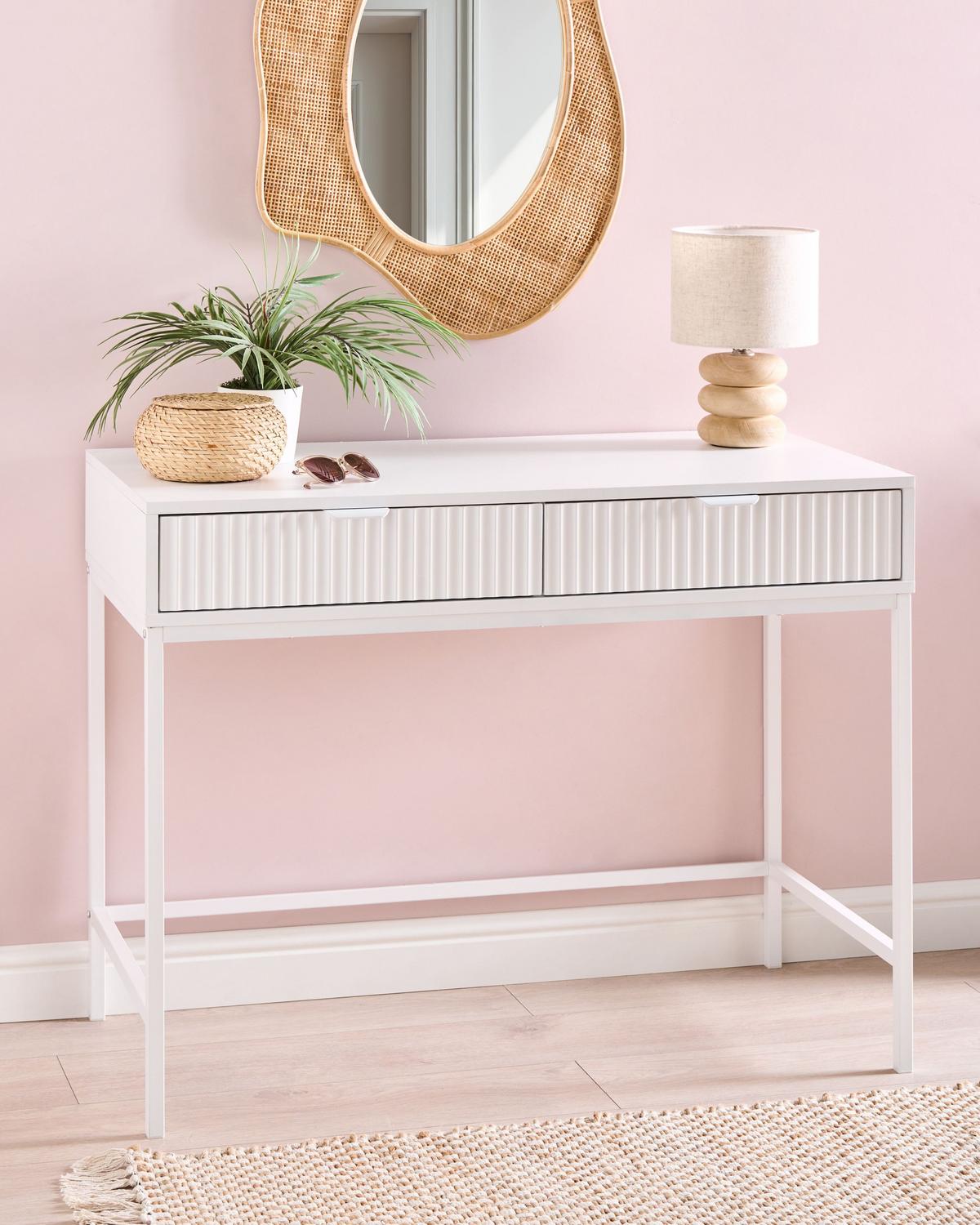 KONSOLENTISCH Weiß Adelaide - Weiß, Holzwerkstoff (50/77/100cm) - Beliani