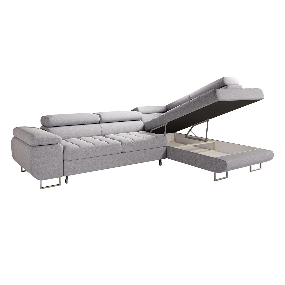 ECKSOFA Eden 4 Sitzplätze Taupe - Taupe, Holzwerkstoff (271/201cm) - Petits-meubles