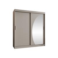 SCHWEBETÜRENSCHRANK Wika 180 cm - Kaschmir/Silberfarben, Holzwerkstoff/Kunststoff (180/200/62cm) - MIRJAN24