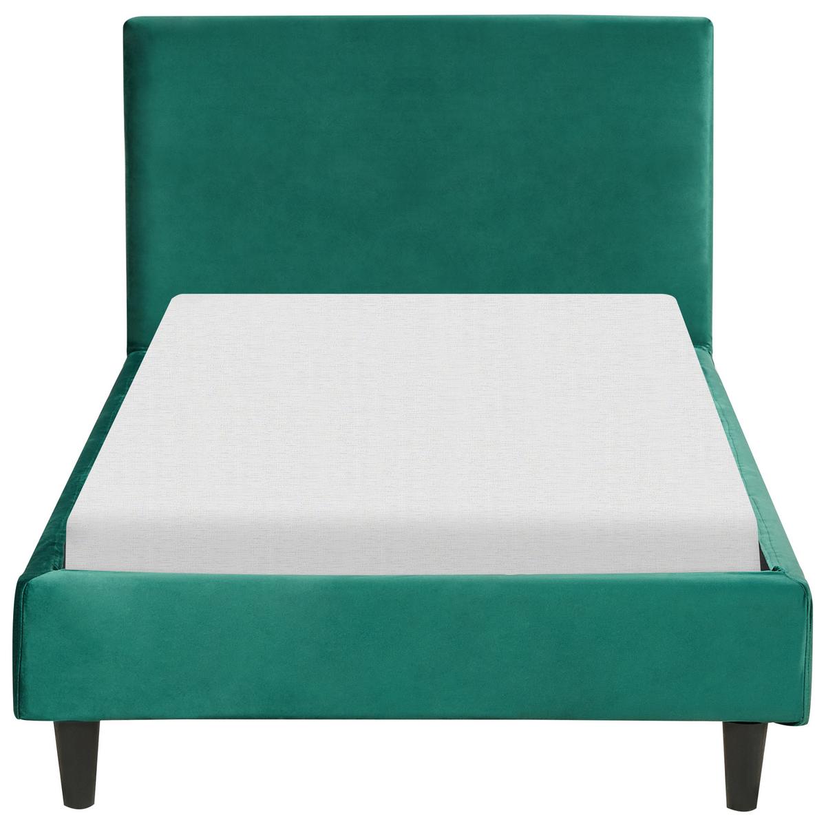 POLSTERBETT 90/200cm Dunkelgrün Fitou - Dunkelgrün, Textil (90/200cm) - Beliani
