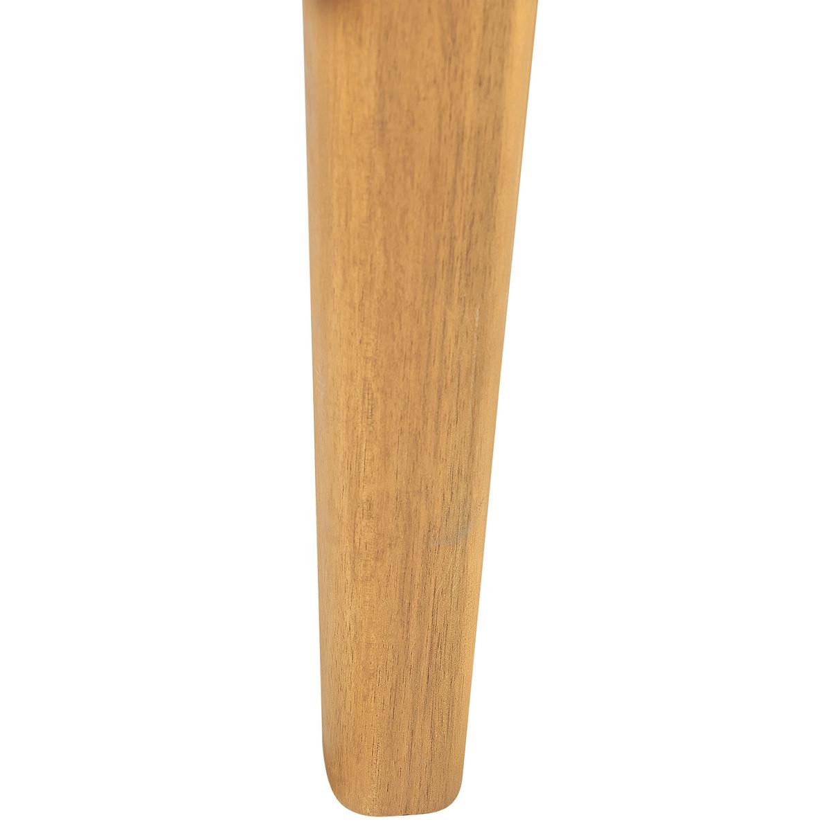 GARTENSOFA 3-Sitzer Akazienholz hellbraun Auflagen creme Baratti - Hellbraun/Weiß, Holz (179/76/65cm) - Beliani