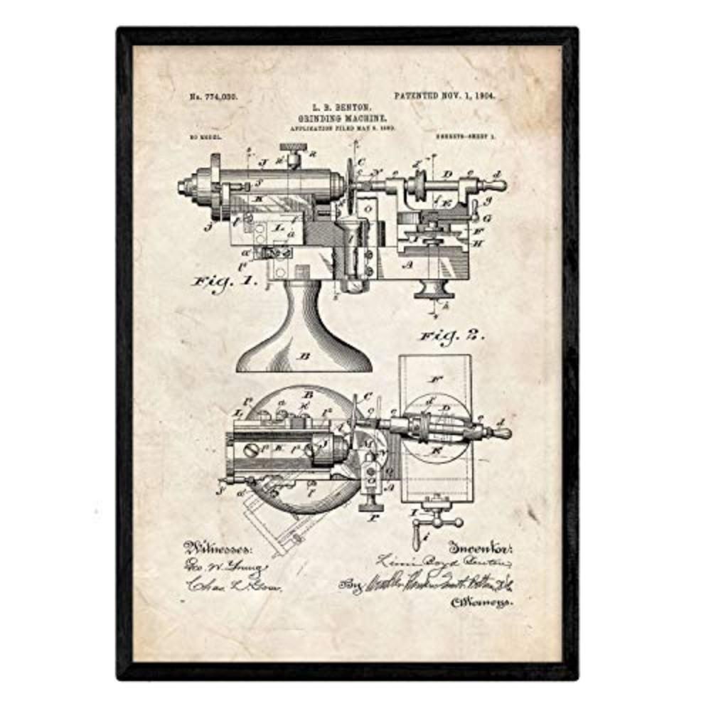 POSTER Kurz Fleisch Patent A3 Rahmenlos - Klar, Papier (29.7/5/42cm) - Nacnic