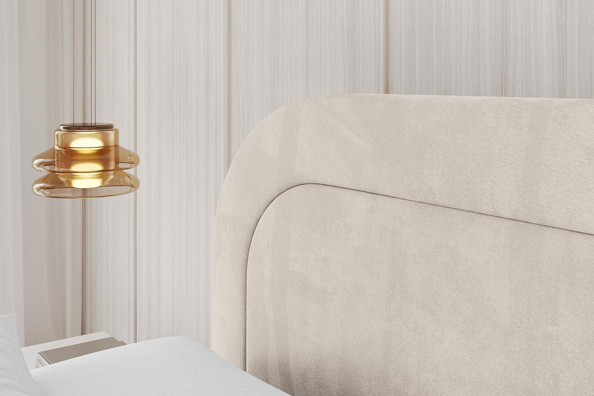 POLSTERBETT mit Bettkasten, Fußteil und Lattenrost, Boxbett ohne Matratze - LERAY-Z 120x200 Beige - Beige, Holzwerkstoff/Textil (120/200cm) - ALTDECOR
