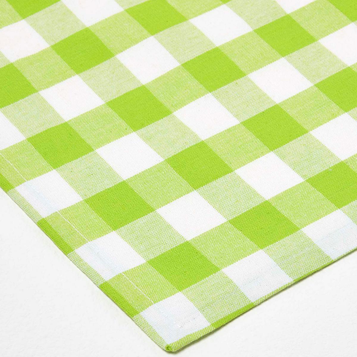 STOFFSERVIETTEN Vichy-Karo grün, 4er-Set 45/45 cm - Grün, Textil (45/45cm) - Homescapes