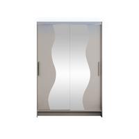 KLEIDERSCHRANK Miami S, mit RGB LED Beleuchtung - Kaschmir/Silberfarben, Holzwerkstoff/Kunststoff (120/200/58cm) - MIRJAN24
