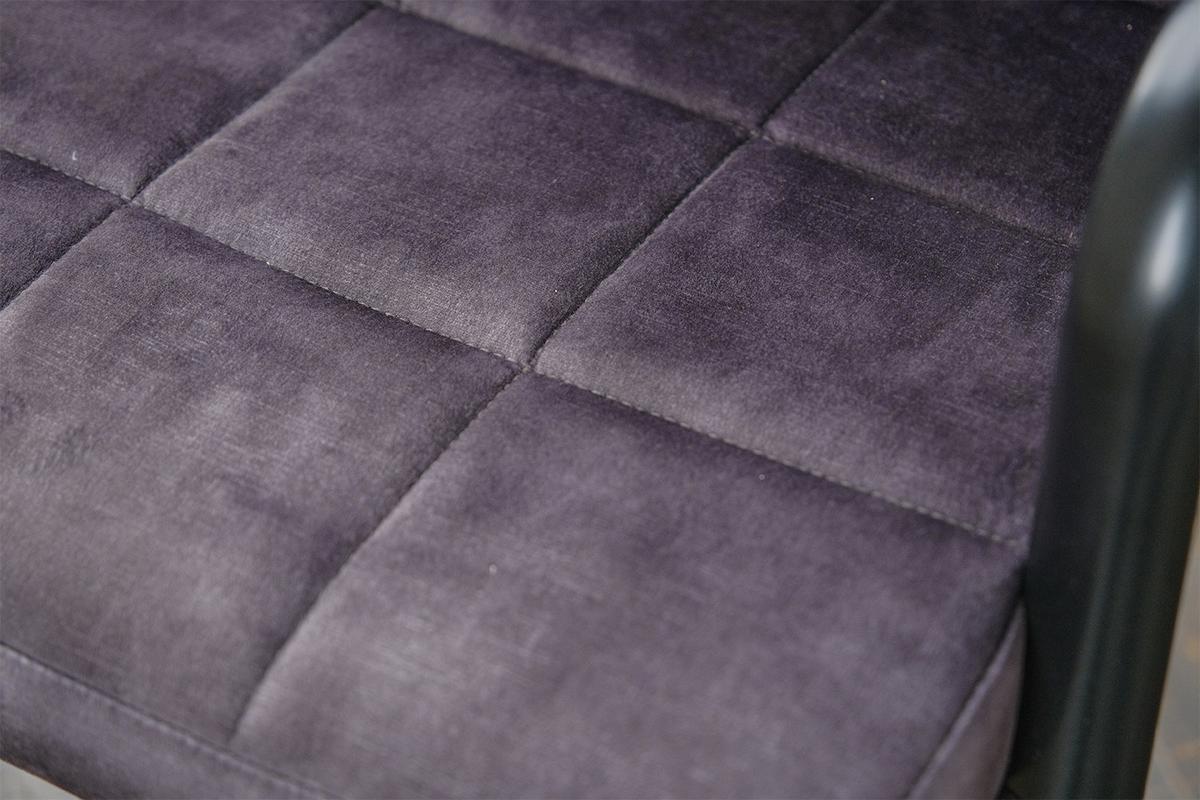 BÜROSTUHL MERLE Grau Velvet - Anthrazit/Schwarz, Textil (52/86/52cm) - KAWOLA