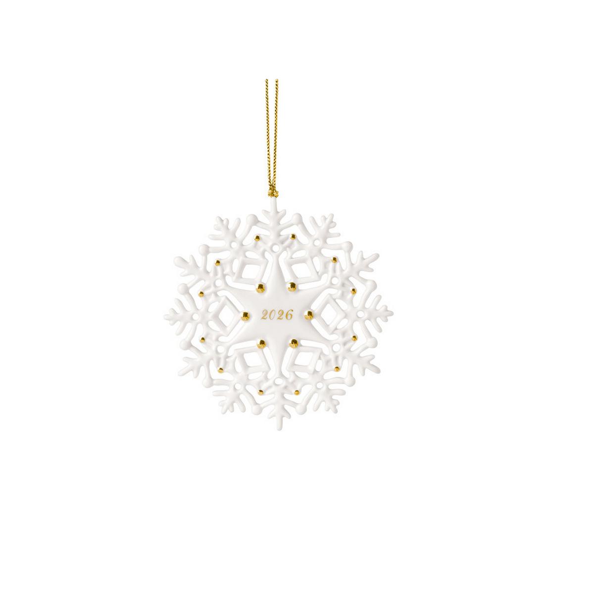 ORNAMENT SCHNEEFLOCKE 2026 Christmas Classics weiß-gold 0,6 x 11 x 11 cm - Goldfarben/Weiß, Keramik (11/11/1cm) - Villeroy & Boch