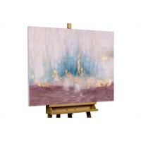 ACRYLBILD HANDGEMALT 100/75 cm - Türkis, Holz/Textil (100/75cm) - KUNSTLOFT