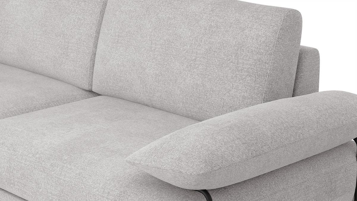SOFA LORI 3-Sitzer, creme - Creme/Schwarz, Holzwerkstoff/Textil (245/87/96cm) - Wozimo