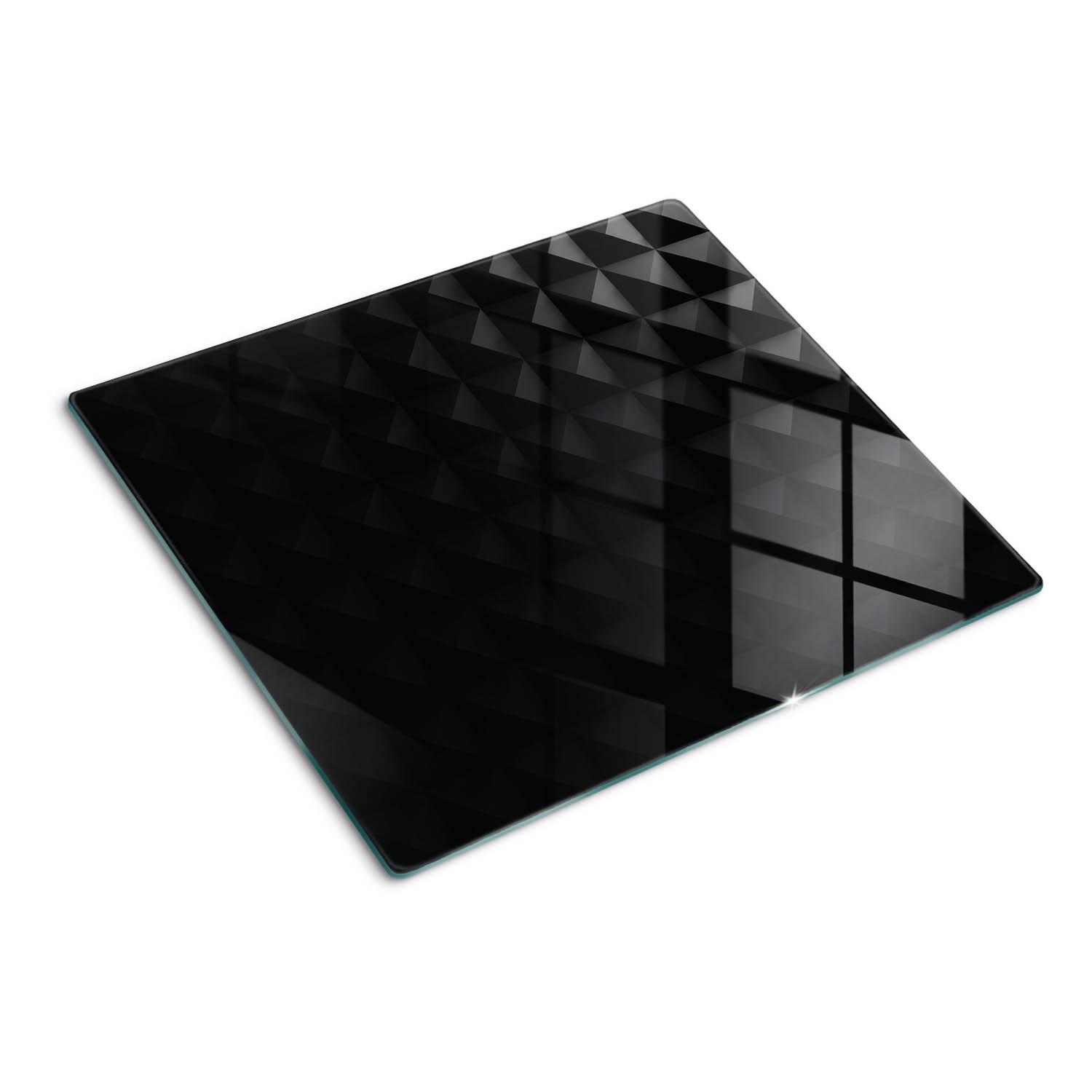 GLASPLATTE 60x52 cm Abstrakt - Schwarz, Glas (60/0.4/52cm) - TULUP