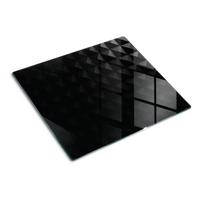 GLASPLATTE 60x52 cm Abstrakt - Schwarz, Glas (60/0.4/52cm) - TULUP