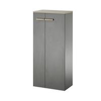 BAD-KOMMODE anthrazit matt, Eiche, Midischrank hängend, stehend 51 x 110 cm - Eichefarben/Anthrazit, Holzwerkstoff (51/115/30cm) - Furn.Design
