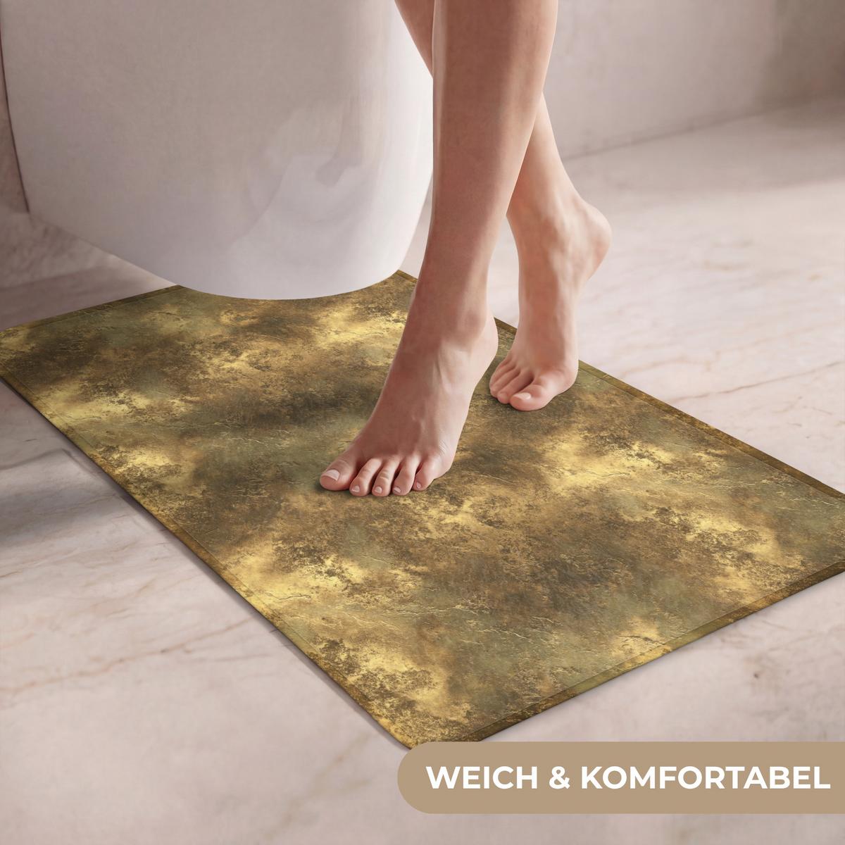 WC-VORLEGER Antik - Metallic-Look - Gold WC Teppich 50x80 cm - Goldfarben, Textil (50/1cm) - OnlyWow